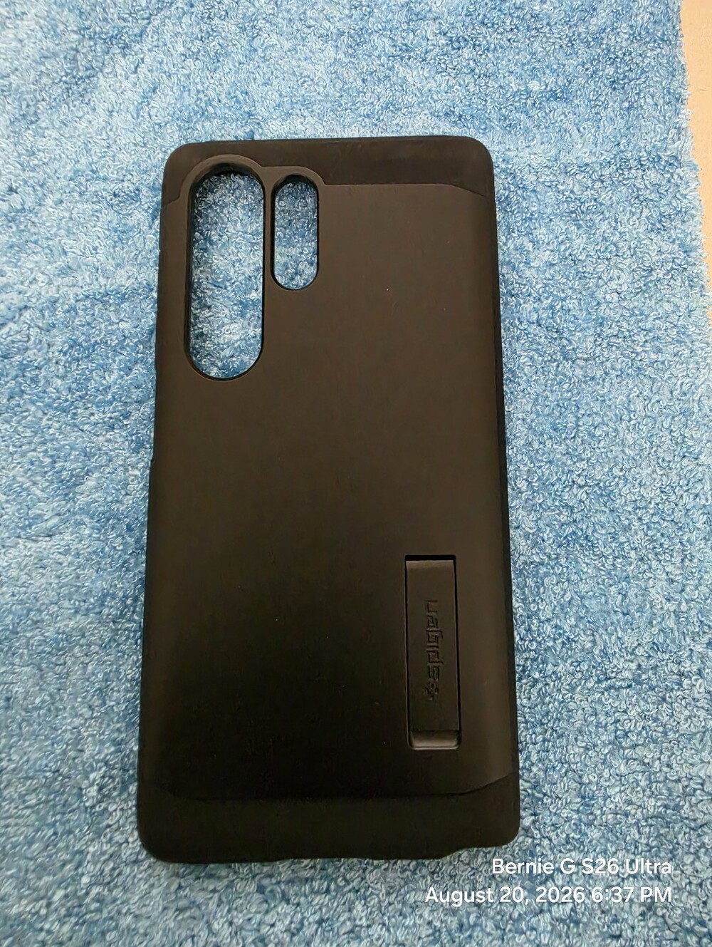 Spigen Black Rugged Kickstand Case for Samsung Galaxy S25 Ultra